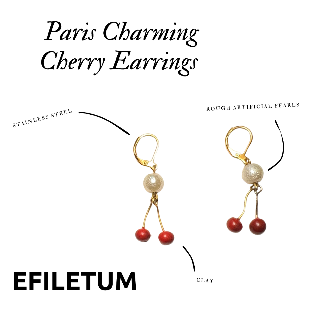 Paris Charming Cherry Earrings