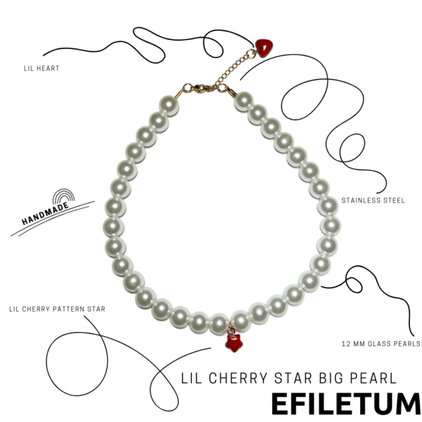 NASZYJNIK Z DUŻYCH PEREŁ Z MINI GWIAZDKĄ