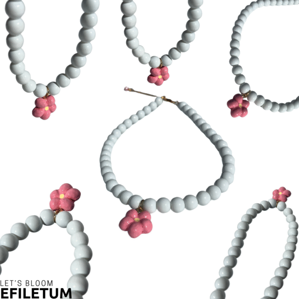 NASZYJNIK KWIATEK RÓŻ