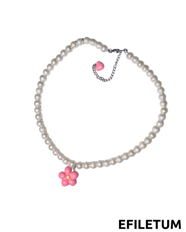 NASZYJNIK KWIATEK PEREŁKI