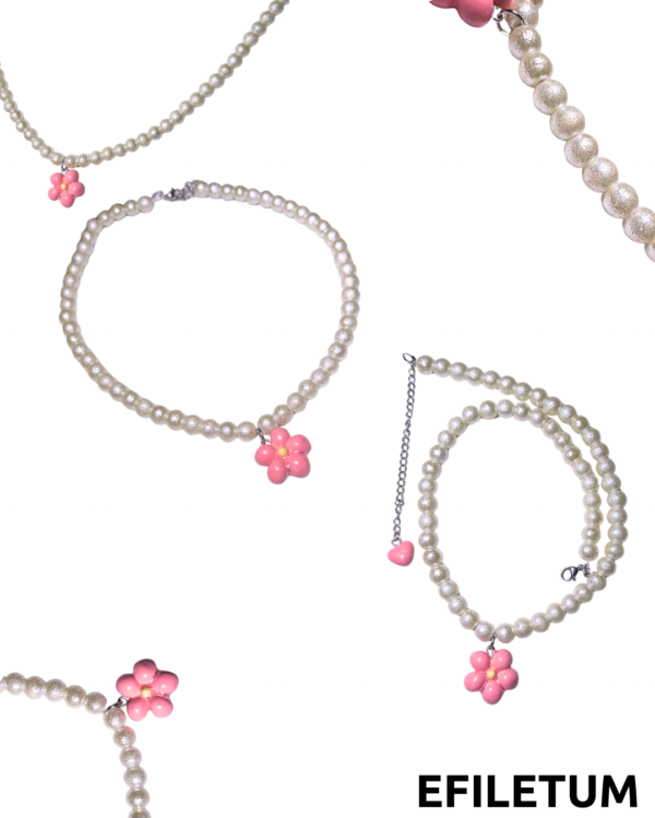 NASZYJNIK KWIATEK PEREŁKI